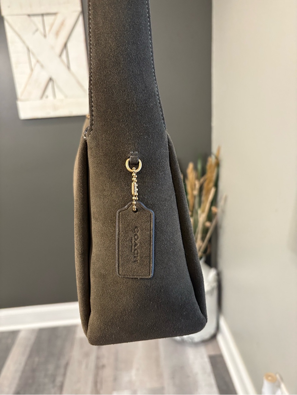 Coach Lola Bag in Olive Suede – New with Tags - Picture 6 of 12